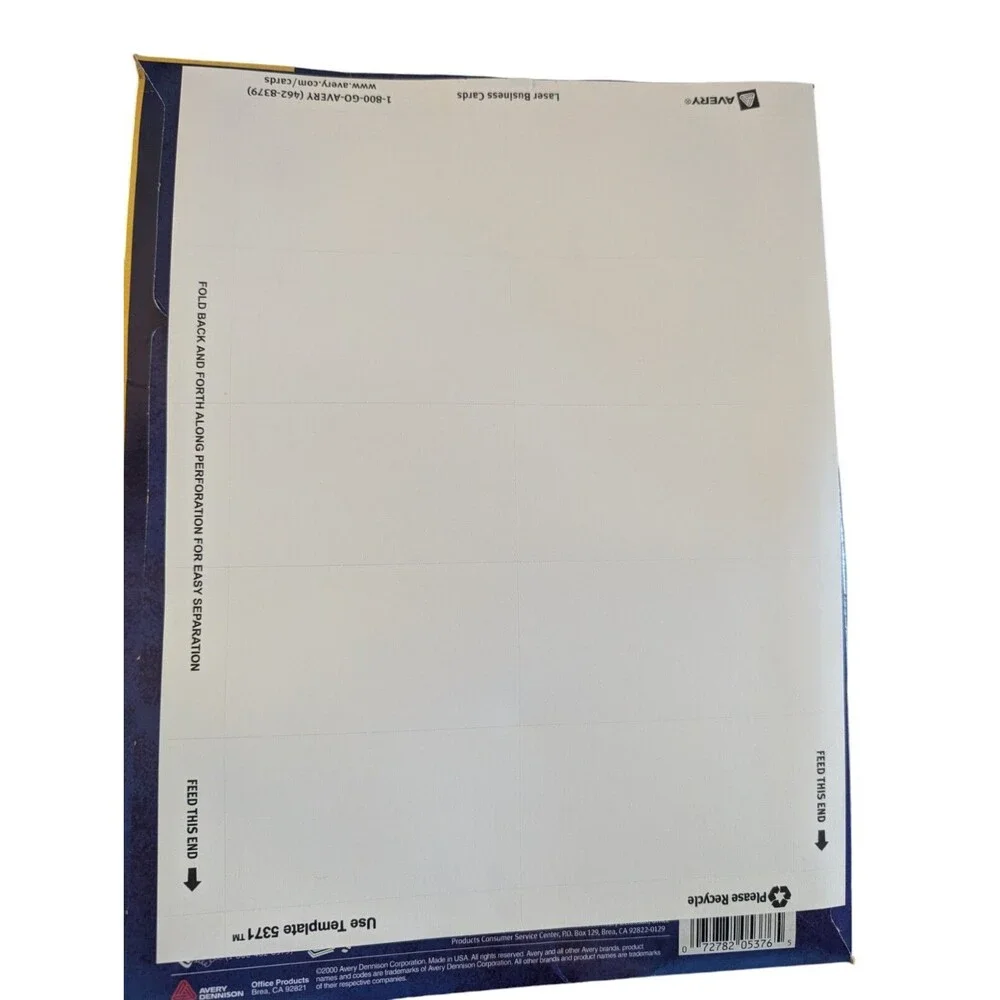 Avery 5376 Business Cards Laser Easy to Format 250 2 x 3.5 Inch Ivory (210 Left)
